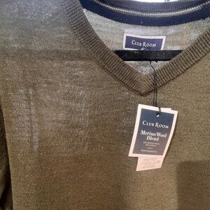 NWT - Club Room Olive Merino Wool Blend Sweater